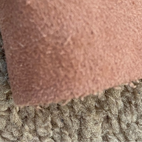 Chico’s Coral Orange Faux Suede Open Wrap Blazer Jacket Medium - Picture 14 of 14